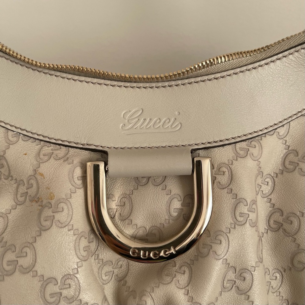 Gucci Monogram Leather Abbey D Ring Shoulder Hobo Bag - Picture 7 of 7